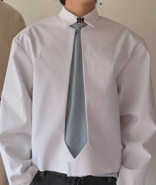 Necktie Cutout Jacket